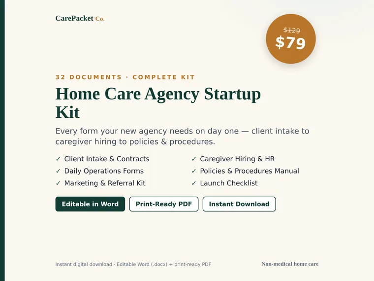Home Care Agency Startup Kit preview